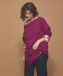 Abahouse Devinette | カシミヤミックスウーレンボタンネックプルオーバー(ニット/セーター)