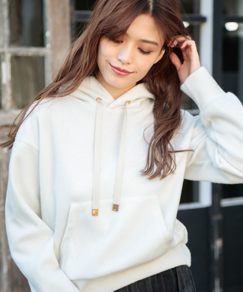 BAYFLOW(ベイフロー)の「キモウプルパーカー(パーカー・レディース・ブルー/グレー/オフホワイト・SMALL/MEDIUM)」の2枚目の写真