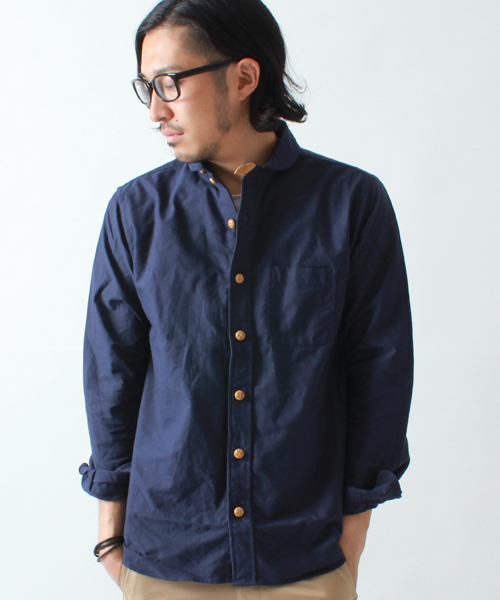 BEAMS(ビームス)の「□BEAMS / レザーチンスト MR シャツ(シャツ/ブラウス・メンズ・ホワイト/イエロー/ネイビー・SMALL/MEDIUM/LARGE)」の3枚目の写真