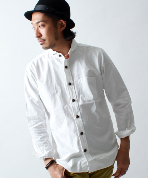 BEAMS(ビームス)の「□BEAMS / レザーチンスト MR シャツ(シャツ/ブラウス・メンズ・ホワイト/イエロー/ネイビー・SMALL/MEDIUM/LARGE)」の2枚目の写真