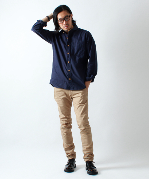 BEAMS(ビームス)の「□BEAMS / レザーチンスト MR シャツ(シャツ/ブラウス・メンズ・ホワイト/イエロー/ネイビー・SMALL/MEDIUM/LARGE)」の12枚目の写真