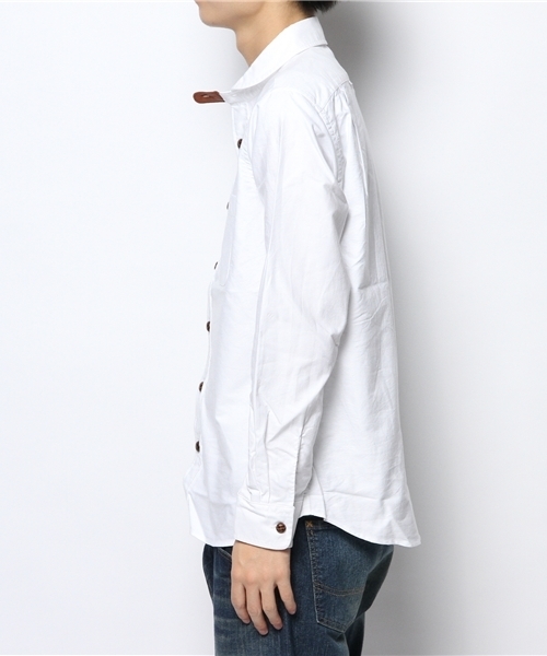 BEAMS(ビームス)の「□BEAMS / レザーチンスト MR シャツ(シャツ/ブラウス・メンズ・ホワイト/イエロー/ネイビー・SMALL/MEDIUM/LARGE)」の4枚目の写真