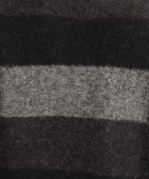 niko and...（ニコアンド）の「シャギーボーダープルオーバー（ニット/セーター・メンズ・ネイビー/ブラウン/チャコール・MEDIUM/LARGE）」の12枚目の写真