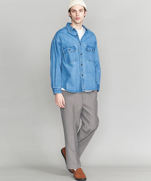 BEAUTY&YOUTH UNITED ARROWS(ビューティーアンドユースユナイテッドアローズ)の「【WEB限定】 by デニム ワイド シャツ(シャツ/ブラウス・メンズ・コバルトブルー/ネイビー・LARGE/MEDIUM/SMALL/X-LARGE)」の7枚目の写真