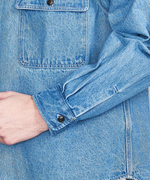 BEAUTY&YOUTH UNITED ARROWS(ビューティーアンドユースユナイテッドアローズ)の「【WEB限定】 by デニム ワイド シャツ(シャツ/ブラウス・メンズ・コバルトブルー/ネイビー・LARGE/MEDIUM/SMALL/X-LARGE)」の12枚目の写真