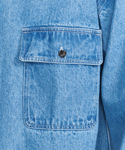 BEAUTY&YOUTH UNITED ARROWS(ビューティーアンドユースユナイテッドアローズ)の「【WEB限定】 by デニム ワイド シャツ(シャツ/ブラウス・メンズ・コバルトブルー/ネイビー・LARGE/MEDIUM/SMALL/X-LARGE)」の13枚目の写真