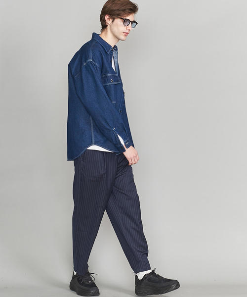 BEAUTY&YOUTH UNITED ARROWS(ビューティーアンドユースユナイテッドアローズ)の「【WEB限定】 by デニム ワイド シャツ(シャツ/ブラウス・メンズ・コバルトブルー/ネイビー・LARGE/MEDIUM/SMALL/X-LARGE)」の16枚目の写真