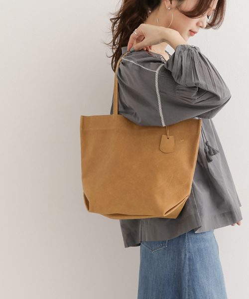 REN（レン）の「REN　ランチバッグM（トートバッグ・レディース・ブラック/キャメル・ONE）」の2枚目の写真