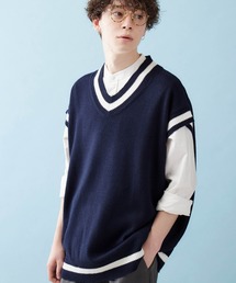 ビッグシルエットニットベスト