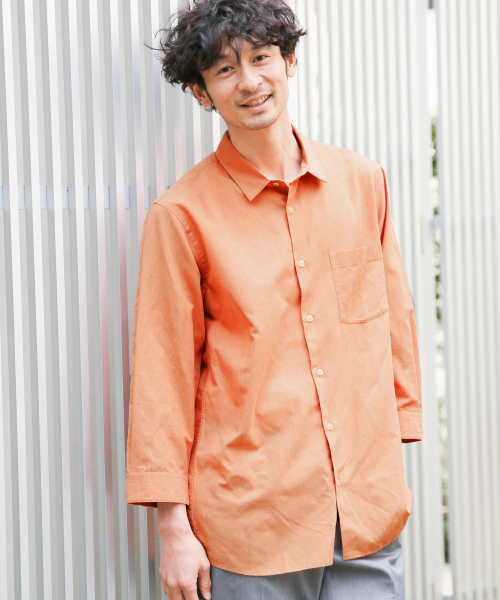 新品未使用タグ付◎ロロピアーナ リネン100% 半袖シャツ ブラウス オレンジ系 6777100000004043-01w.jpg