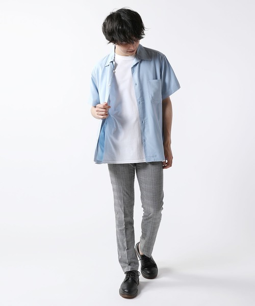 THE CASUAL(カジュアル)の「レーヨンオープンカラー半袖シャツ(シャツ/ブラウス・メンズ・ベージュ/カーキ/サックスブルー/ピンク/ライム/ブラウン系その他・M/L)」の17枚目の写真