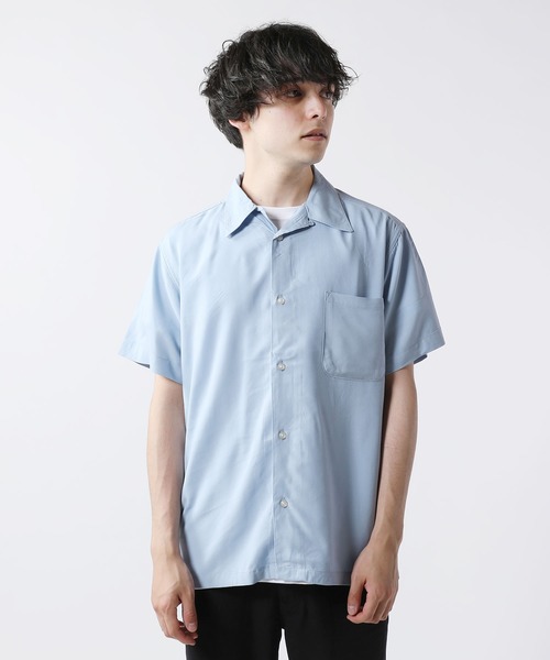 THE CASUAL(カジュアル)の「レーヨンオープンカラー半袖シャツ(シャツ/ブラウス・メンズ・ベージュ/カーキ/サックスブルー/ピンク/ライム/ブラウン系その他・M/L)」の16枚目の写真