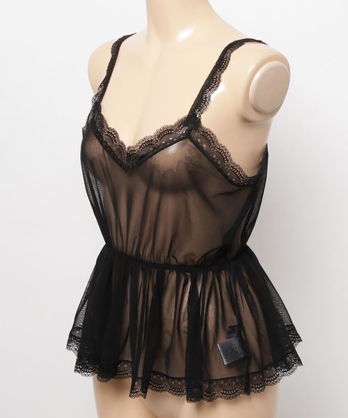 PUNYUS（プニュズ）の「チュールキャミソール（キャミソール・レディース・ホワイト/ブラック・1/2/4/3）」の3枚目の写真