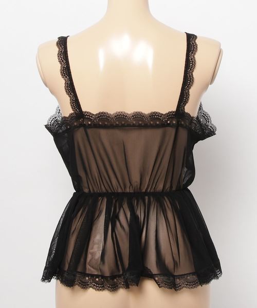 PUNYUS（プニュズ）の「チュールキャミソール（キャミソール・レディース・ホワイト/ブラック・1/2/4/3）」の4枚目の写真