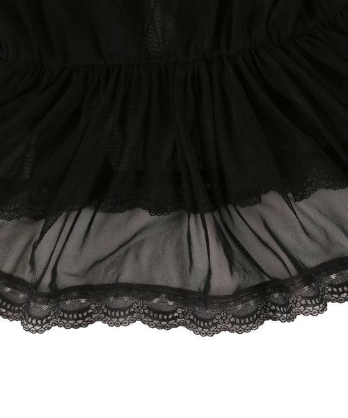 PUNYUS（プニュズ）の「チュールキャミソール（キャミソール・レディース・ホワイト/ブラック・1/2/4/3）」の9枚目の写真