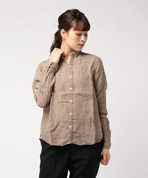 Brocante（ブロカント）の「BROCANTE/ブロカント　ユニヴェルセルシャツ　36-023（シャツ/ブラウス・レディース・ホワイト/ベージュ/ネイビー/グレー/オレンジ・2）」の10枚目の写真
