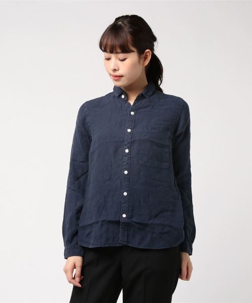 Brocante（ブロカント）の「BROCANTE/ブロカント　ユニヴェルセルシャツ　36-023（シャツ/ブラウス・レディース・ホワイト/ベージュ/ネイビー/グレー/オレンジ・2）」の11枚目の写真