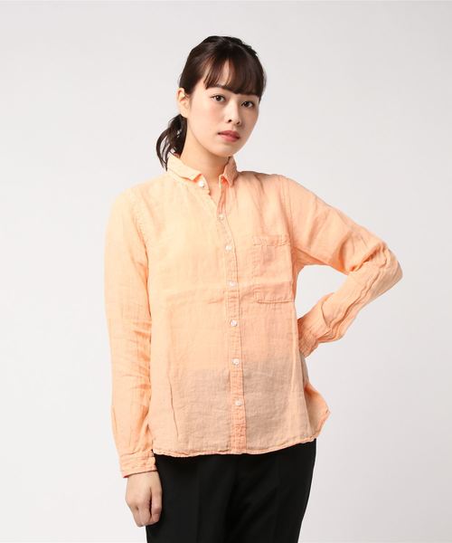 Brocante（ブロカント）の「BROCANTE/ブロカント　ユニヴェルセルシャツ　36-023（シャツ/ブラウス・レディース・ホワイト/ベージュ/ネイビー/グレー/オレンジ・2）」の12枚目の写真