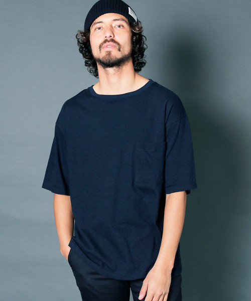 Magine(マージン)の「【Magine】RAFFY CTN BIG SILHOUETTE C/N TEE: ラフィーコットン ビッグシルエット クルーネック TEE(Tシャツ/カットソー・メンズ・グレー/オリーブ/ネイビー/ホワイト/ブラック・48/46/44)」の2枚目の写真