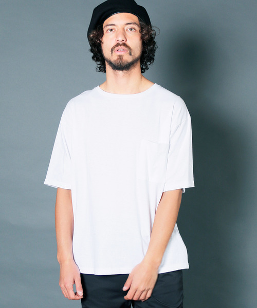 Magine(マージン)の「【Magine】RAFFY CTN BIG SILHOUETTE C/N TEE: ラフィーコットン ビッグシルエット クルーネック TEE(Tシャツ/カットソー・メンズ・グレー/オリーブ/ネイビー/ホワイト/ブラック・48/46/44)」の3枚目の写真