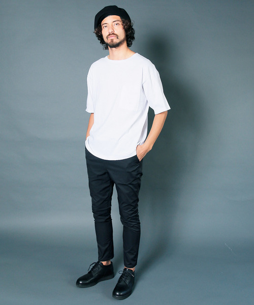 Magine(マージン)の「【Magine】RAFFY CTN BIG SILHOUETTE C/N TEE: ラフィーコットン ビッグシルエット クルーネック TEE(Tシャツ/カットソー・メンズ・グレー/オリーブ/ネイビー/ホワイト/ブラック・48/46/44)」の10枚目の写真