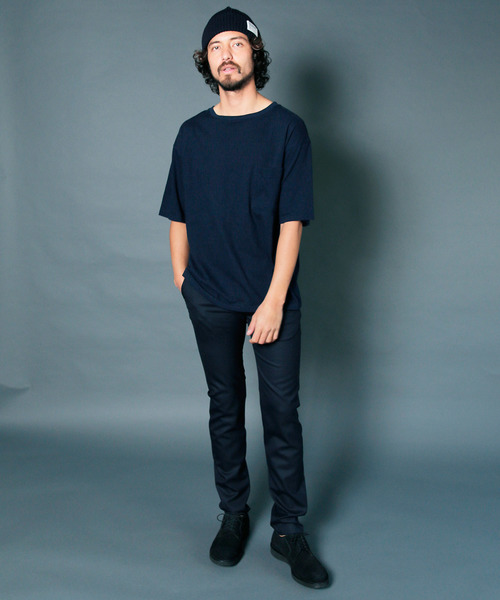 Magine(マージン)の「【Magine】RAFFY CTN BIG SILHOUETTE C/N TEE: ラフィーコットン ビッグシルエット クルーネック TEE(Tシャツ/カットソー・メンズ・グレー/オリーブ/ネイビー/ホワイト/ブラック・48/46/44)」の9枚目の写真