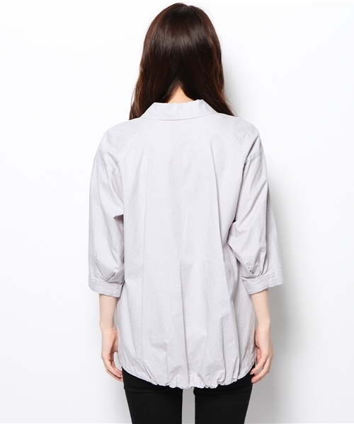 And A（アンドエー）の「立体シャツJKT（テーラードジャケット・レディース・オフホワイト/ライトグレー/ベージュ・FREE）」の7枚目の写真