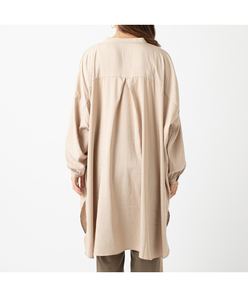 mystic（ミスティック）の「サテンビッグスタンドシャツ（シャツ/ブラウス・レディース・ホワイト/ベージュ/オリーブ/ホワイト系その他・FREE）」の12枚目の写真