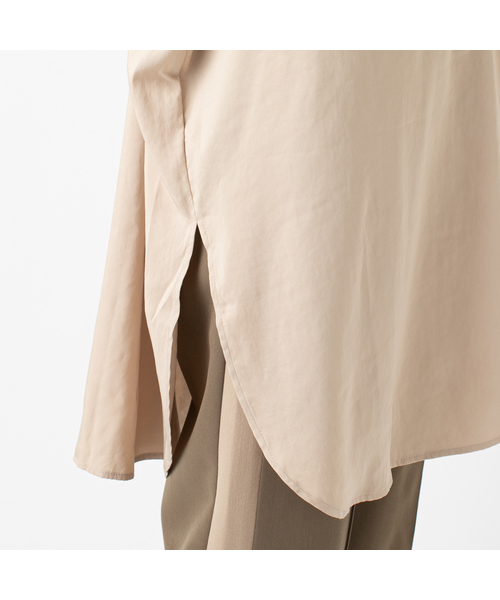 mystic（ミスティック）の「サテンビッグスタンドシャツ（シャツ/ブラウス・レディース・ホワイト/ベージュ/オリーブ/ホワイト系その他・FREE）」の13枚目の写真