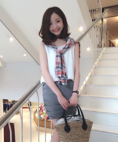 Another Edition（アナザーエディション）の「AE VOILE×CUT OP◆（ワンピース・レディース・ホワイト/ブラック/ライトグレー・フリー）」の2枚目の写真