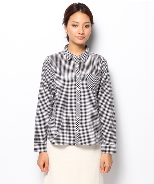 DISCOAT（ディスコート）の「【Discoat】チェックレギュラーシャツ（シャツ/ブラウス・レディース・レッド/ダークブルー/ブラック・ﾌﾘ-）」の9枚目の写真