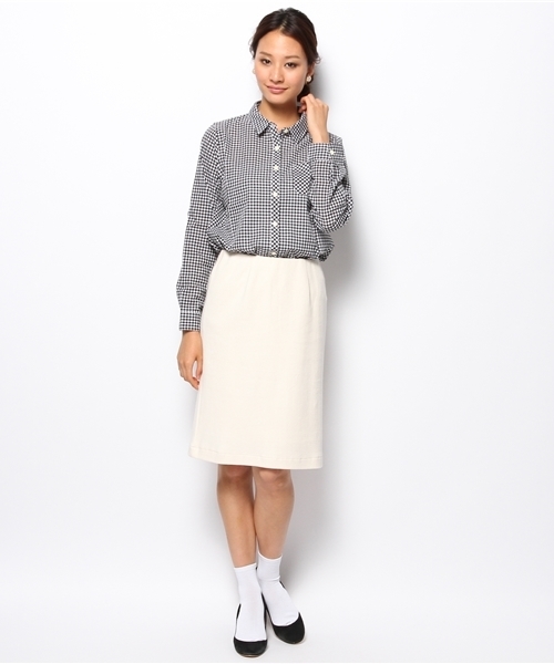 DISCOAT（ディスコート）の「【Discoat】チェックレギュラーシャツ（シャツ/ブラウス・レディース・レッド/ダークブルー/ブラック・ﾌﾘ-）」の6枚目の写真