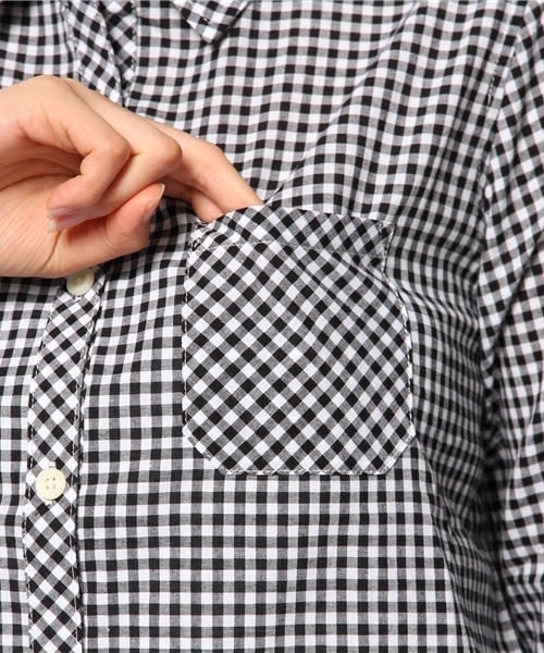 DISCOAT（ディスコート）の「【Discoat】チェックレギュラーシャツ（シャツ/ブラウス・レディース・レッド/ダークブルー/ブラック・ﾌﾘ-）」の12枚目の写真