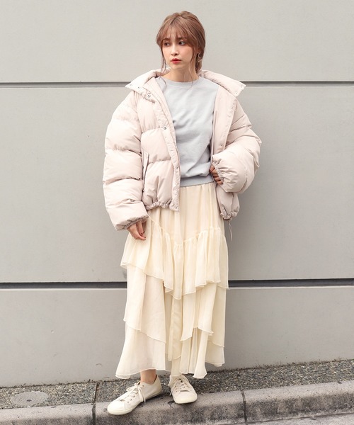 one after another NICE CLAUP(ワンアフターアナザーナイスクラップ)の「【ZOZO限定】ピグメント裏毛プルオーバー(スウェット・レディース・ベージュ/パープル/スミクロ/グレイッシュブルー・FREE)」の6枚目の写真