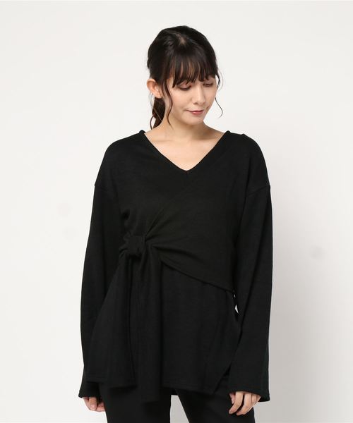 STYLEBLOCK(スタイルブロック)の「ニットソーレイヤードトップス(ニット/セーター・レディース・ラベンダー/ライトカーキ/ベージュ/ブラック・M)」の7枚目の写真