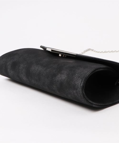 form forma（フォルムフォルマ）の「シャイニーレザーパーティーバッグ（クラッチバッグ・レディース・ブラック/ゴールド・FREE）」の5枚目の写真