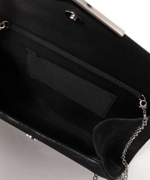 form forma（フォルムフォルマ）の「シャイニーレザーパーティーバッグ（クラッチバッグ・レディース・ブラック/ゴールド・FREE）」の4枚目の写真