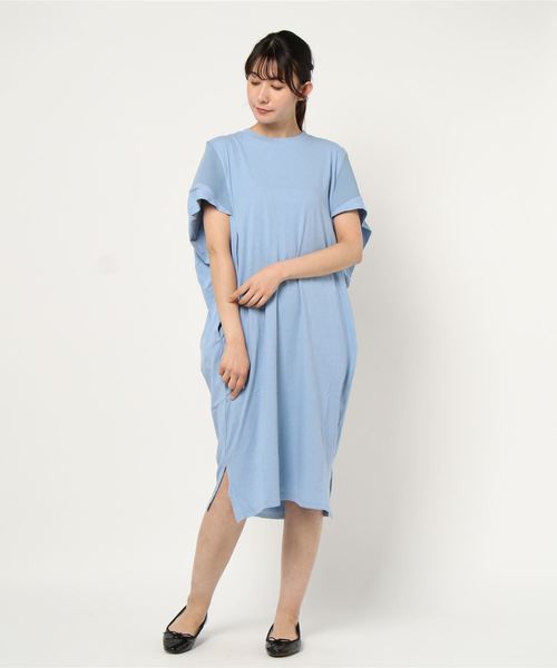 miniyu（ミニュウ）の「BLANC BASQUE/クルー/N半袖チュニック（Tシャツ/カットソー・レディース・サックスブルー/ホワイト/ブラック・38）」の3枚目の写真