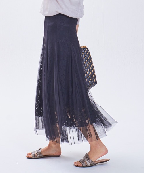 セール チュール レースボリュームフレアスカート 2020 Spring Summer