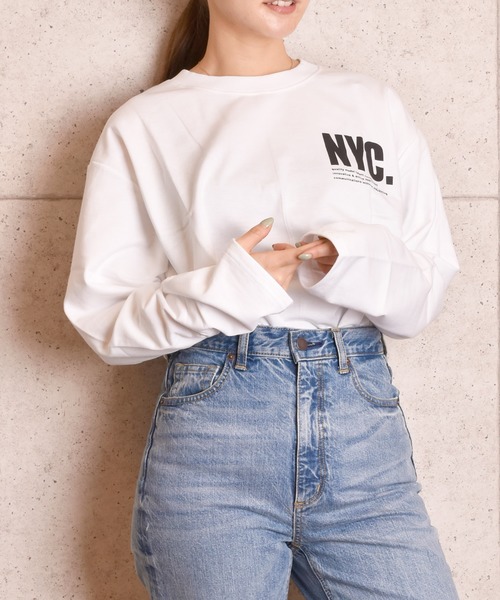 VIBGYOR Women(ヴィブジョー ウィメン)の「VIBGYOR Select/ビッグシルエットバックプリントロンTEE(RE)(Tシャツ/カットソー・レディース・ホワイト/ブラック・FREE)」の11枚目の写真