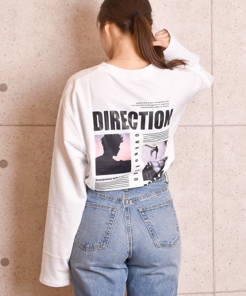 VIBGYOR Women(ヴィブジョー ウィメン)の「VIBGYOR Select/ビッグシルエットバックプリントロンTEE(RE)(Tシャツ/カットソー・レディース・ホワイト/ブラック・FREE)」の12枚目の写真