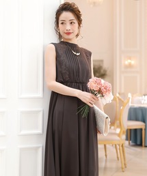 ワンピースドレス プリーツ ロング&ノースリーブ お呼ばれ フォーマル オケージョンドレス 結婚式 二次会 成人式 同窓会 謝恩会 20代 30代