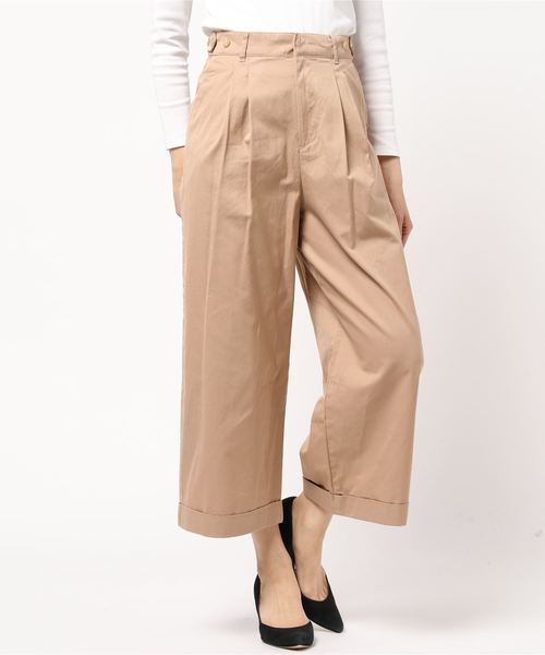 human woman(ヒューマンウーマン)の「コットンリネンタックパンツ(その他パンツ・レディース・ネイビー/ベージュ・SMALL/MEDIUM/LARGE)」の21枚目の写真
