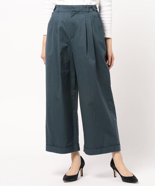 human woman(ヒューマンウーマン)の「コットンリネンタックパンツ(その他パンツ・レディース・ネイビー/ベージュ・SMALL/MEDIUM/LARGE)」の22枚目の写真