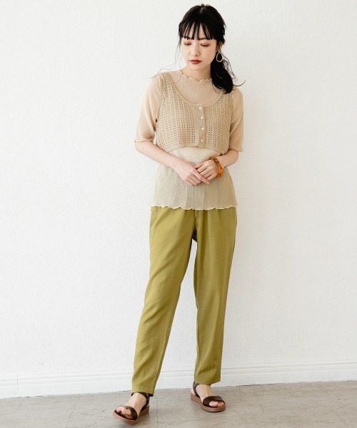 LOWRYS FARM（ローリーズファーム）の「微光沢パンツ　879681（その他パンツ・レディース・パープル/ブラウン/グリーン・FREE）」の14枚目の写真