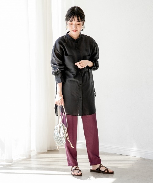 LOWRYS FARM（ローリーズファーム）の「微光沢パンツ　879681（その他パンツ・レディース・パープル/ブラウン/グリーン・FREE）」の17枚目の写真