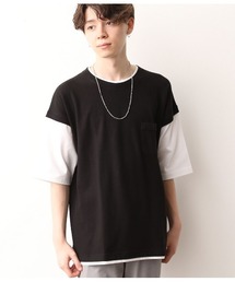 JUNRED | ベストフェイクレイヤードTシャツ(Tシャツ/カットソー)