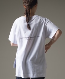 ファインコットン ロゴプリント半袖ビッグシルエットTシャツ