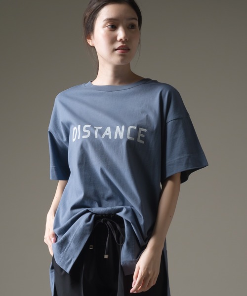 OMNES(オムネス)の「ファインコットン ロゴプリント半袖ビッグシルエットTシャツ(Tシャツ/カットソー・レディース・ホワイト系その他/ホワイト系その他2/ブラック系その他/ブラック系その他2/グリーン系その他/グリーン系その他2/ブルー系その他/ブルー系その他2・FREE)」の9枚目の写真