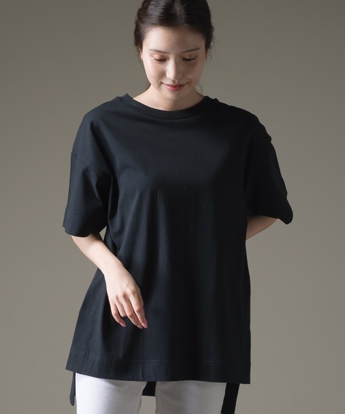 OMNES(オムネス)の「ファインコットン ロゴプリント半袖ビッグシルエットTシャツ(Tシャツ/カットソー・レディース・ホワイト系その他/ホワイト系その他2/ブラック系その他/ブラック系その他2/グリーン系その他/グリーン系その他2/ブルー系その他/ブルー系その他2・FREE)」の14枚目の写真